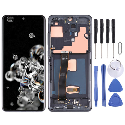 Original Super AMOLED LCD Screen for Samsung Galaxy S20 Ultra 4G/S20 Ultra 5G Digitizer Full Assembly with Frame (Black) - LCD Screen by PMC Jewellery | Online Shopping South Africa | PMC Jewellery