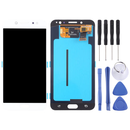 OLED LCD Screen for Galaxy C8, C710F/DS, C7100 with Digitizer Full Assembly (White) - LCD Screen by PMC Jewellery | Online Shopping South Africa | PMC Jewellery