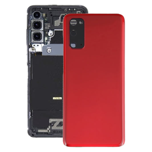 For Samsung Galaxy S20 Battery Back Cover with Camera Lens Cover(Red) - Back Cover by PMC Jewellery | Online Shopping South Africa | PMC Jewellery