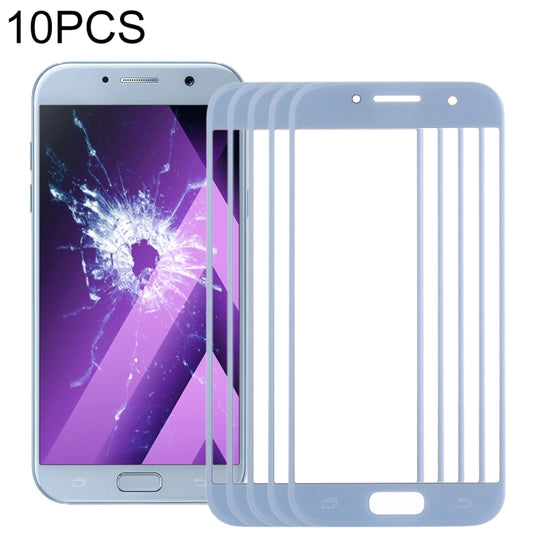 For Samsung Galaxy A5 (2017) / A520 10pcs Front Screen Outer Glass Lens (Blue) - Outer Glass Lens by PMC Jewellery | Online Shopping South Africa | PMC Jewellery