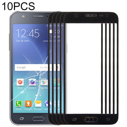 For Samsung Galaxy J5 / J500 10pcs Front Screen Outer Glass Lens (Black) - Outer Glass Lens by PMC Jewellery | Online Shopping South Africa | PMC Jewellery