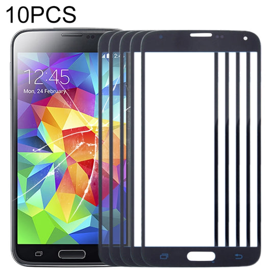 For Samsung Galaxy S5 / G900 10pcs Front Screen Outer Glass Lens (Dark Blue) - Outer Glass Lens by PMC Jewellery | Online Shopping South Africa | PMC Jewellery