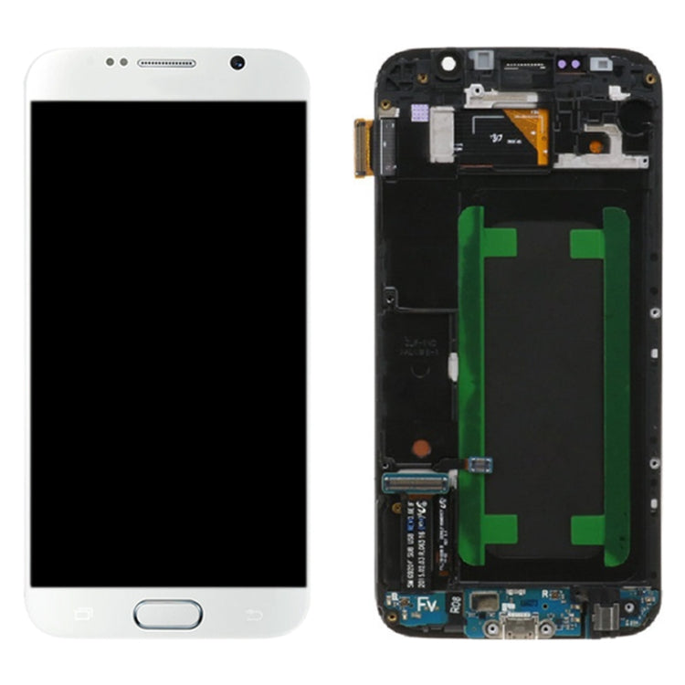 Original Super AMOLED LCD Screen For Samsung Galaxy S6 SM-G920F Digitizer Full Assembly with Frame (White) - LCD Screen by PMC Jewellery | Online Shopping South Africa | PMC Jewellery
