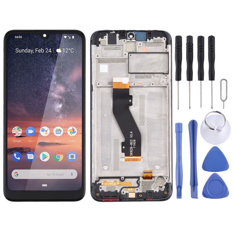 TFT LCD Screen for Nokia 3.2 Digitizer Full Assembly with Frame (Black) - free shipping - PMC TechLife - Order now!