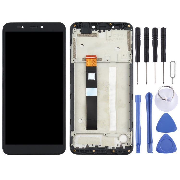 Original LCD Screen for Nokia C2 Digitizer Full Assembly With Frame (Black) - free shipping - PMC TechLife - Order now!