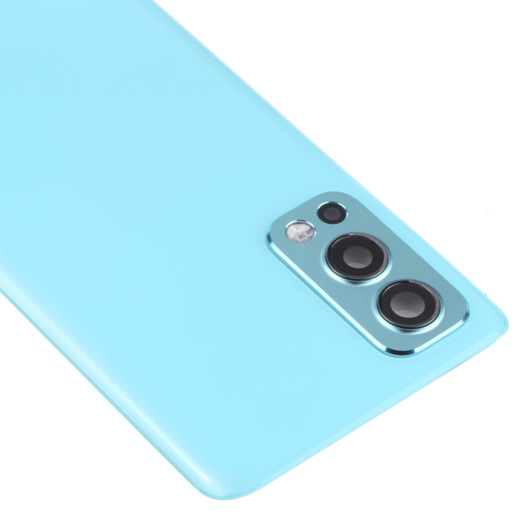 For OnePlus Nord 2 Battery Back Cover with Camera Lens Cover (Blue) - Back Cover by PMC TechLife | Online Shopping South Africa | PMC TechLife