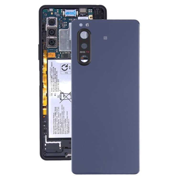 Battery Back Cover with Camera Lens Cover for Sony Xperia 5 II(Blue) - Back Cover by PMC TechLife | Online Shopping South Africa | PMC TechLife
