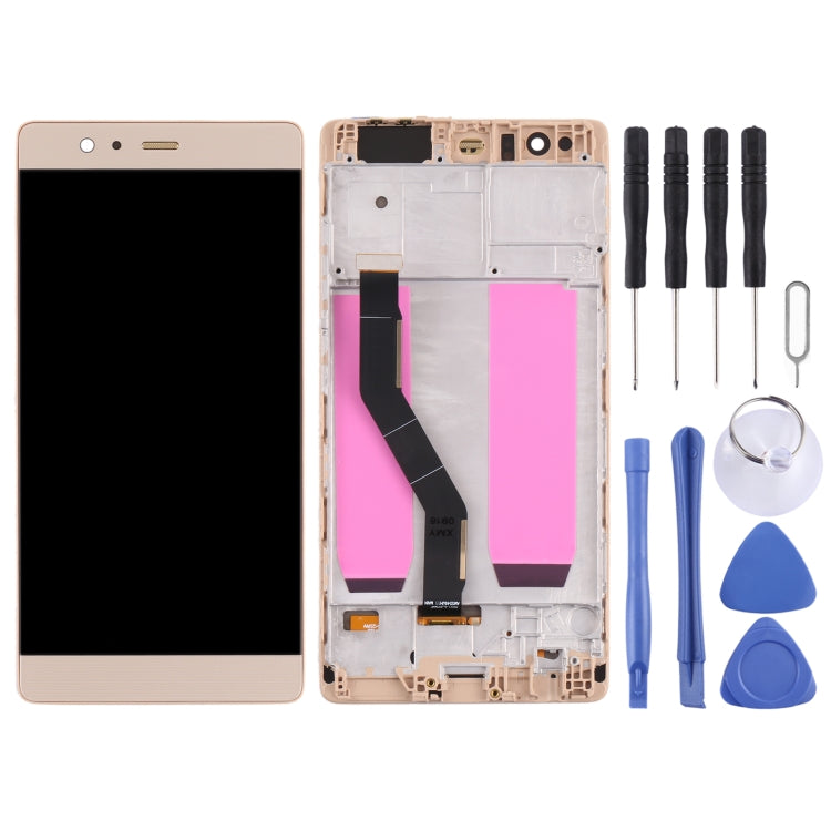 OLED LCD Screen for Huawei P9 Plus Digitizer Full Assembly with Frame(Gold) - free shipping - PMC TechLife - Order now!