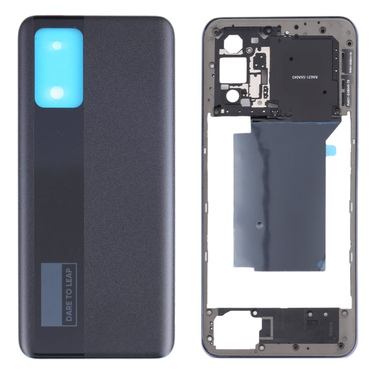 For OPPO Realme GT Neo RMX3031 Middle Frame Bezel Plate + Battery Back Cover (Black) - Frame Bezel Plate by PMC TechLife | Online Shopping South Africa | PMC TechLife