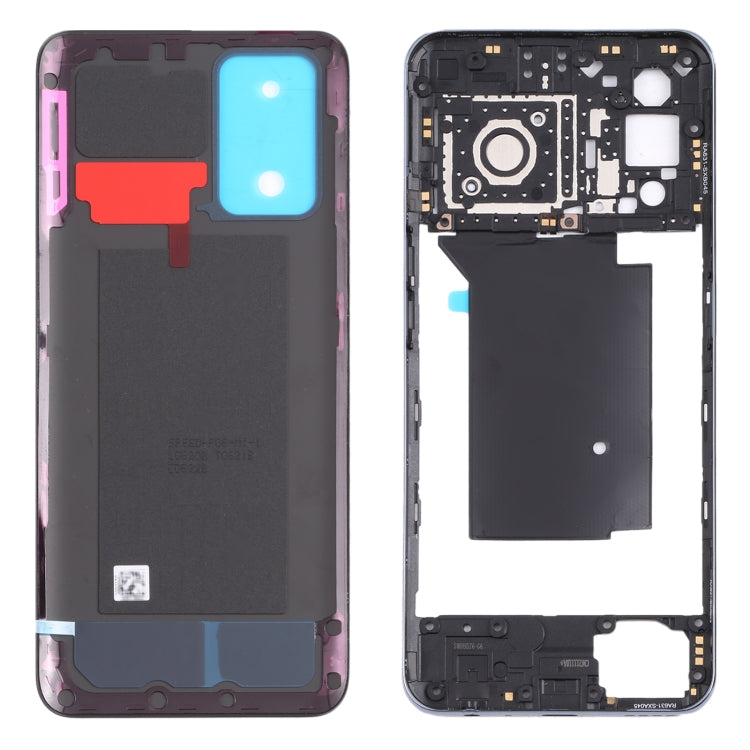For OPPO Realme GT Neo RMX3031 Middle Frame Bezel Plate + Battery Back Cover (Black) - Frame Bezel Plate by PMC TechLife | Online Shopping South Africa | PMC TechLife