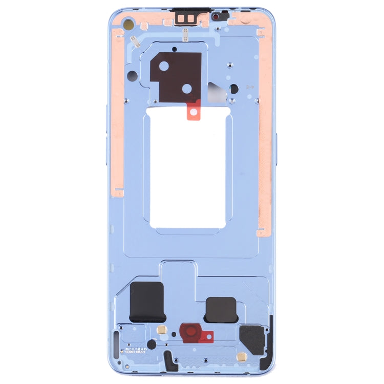 For OPPO Reno7 5G China PFJM10 Original Front Housing LCD Frame Bezel Plate (Blue) - Frame Bezel Plate by PMC Jewellery | Online Shopping South Africa | PMC Jewellery