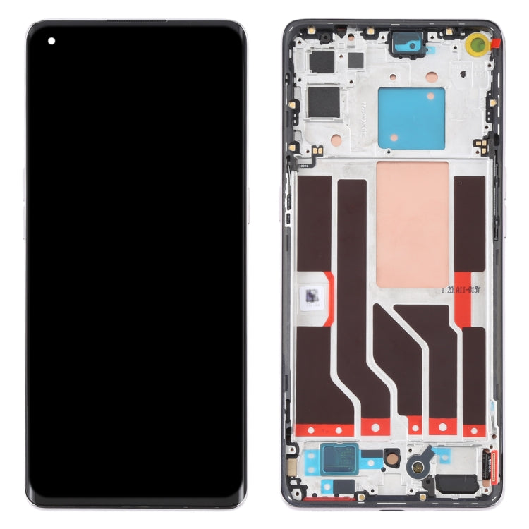 Original LCD Screen For OPPO Reno5 Pro 5G Digitizer Full Assembly with Frame(Silver) - LCD Screen by PMC Jewellery | Online Shopping South Africa | PMC Jewellery