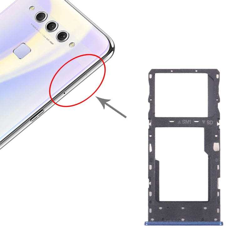SIM Card Tray + Micro SD Card Tray for TCL Plex T780H(Blue) - For TCL by PMC TechLife | Online Shopping South Africa | PMC TechLife