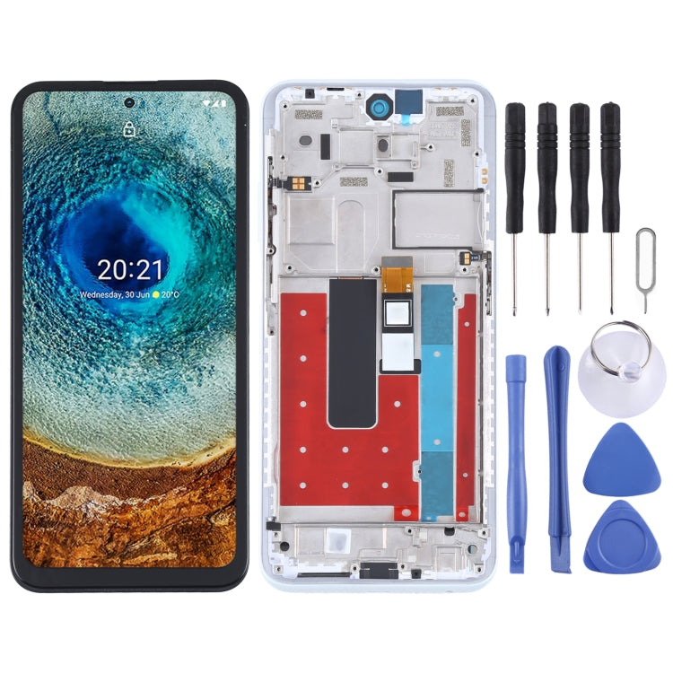 TFT LCD Screen for Nokia X10 TA-1350 TA-1332 Digitizer Full Assembly with Frame (White) - free shipping - PMC TechLife - Order now!