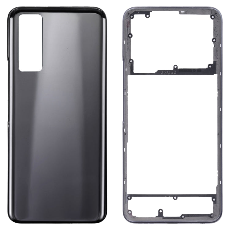 For vivo Y53s 5G Battery Back Cover with Middle Frame (Black) - Back Cover by PMC Jewellery | Online Shopping South Africa | PMC Jewellery