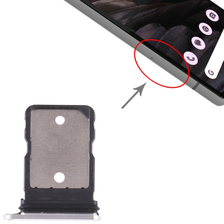 For Google Pixel 7A Original SIM Card Tray with SIM Pin (Silver) - Card Tray by PMC TechLife | Online Shopping South Africa | PMC TechLife