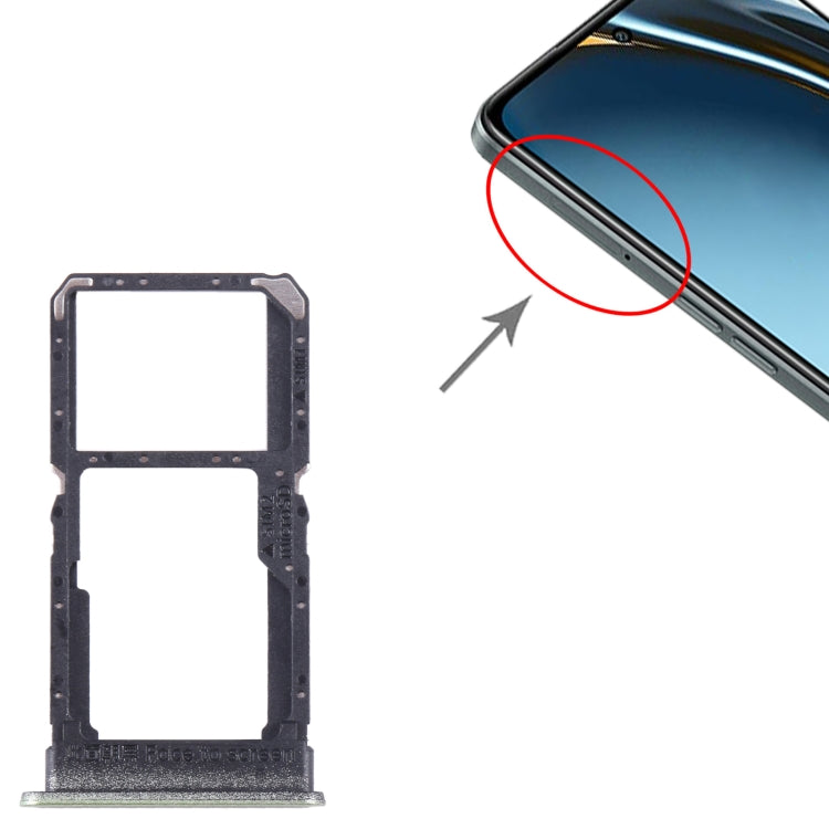 For OnePlus Nord CE 3 Lite 5G CPH2467 CPH2465 SIM Card Tray + Micro SD Card Tray (Green) - Card Tray by PMC TechLife | Online Shopping South Africa | PMC TechLife