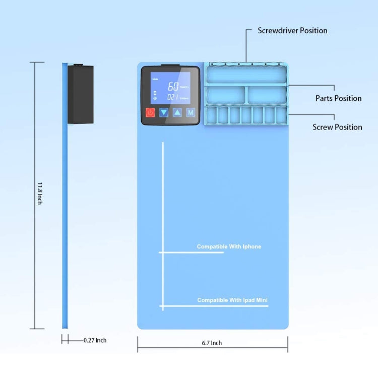 CPB CP300 LCD Screen Heating Pad Safe Repair Tool, EU Plug - Repair Platform by PMC Jewellery | Online Shopping South Africa | PMC Jewellery