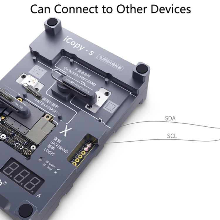 Qianli iCopy-S Double Sided Chip Test Stand 4 in1 Logic Baseband EEPROM Chip Non-removal For iPhone 7 / 7 Plus / 8 / 8 Plus - free shipping - PMC TechLife - Order now!
