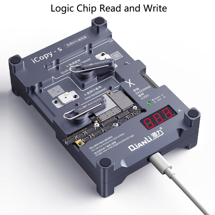 Qianli iCopy-S Double Sided Chip Test Stand 4 in1 Logic Baseband EEPROM Chip Non-removal For iPhone X / XS / XR / XS Max - Repair Platform by QIANLI | Online Shopping South Africa | PMC Jewellery | Buy Now Pay Later Mobicred