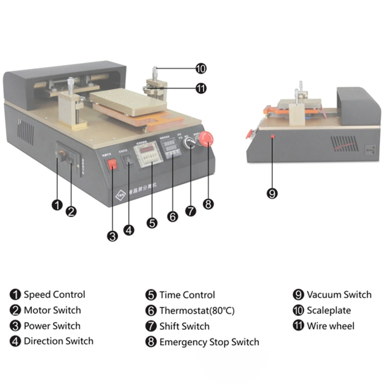 TBK958 Aluminum Alloy LCD Screen Automatic Separation Machine Built-in Temperature Control Chip For 7 inch Mobile Phone - Separation Equipment by TBK | Online Shopping South Africa | PMC Jewellery