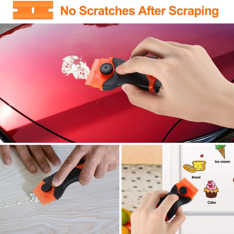 Double Headed Scraper Blade Glue Squeegee Remover Cleaner Tool (Orange) - Crowbar by PMC Jewellery | Online Shopping South Africa | PMC Jewellery