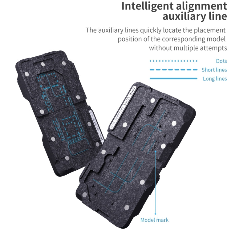 Qianli 10 in 1 Middle Frame Reballing Platform For iPhone X / XS / XS Max / 11 / 11 Pro / 11 Pro Max / 12 / 12 Pro / 12 mini / 12 Pro Max - Repair Platform by PMC Jewellery | Online Shopping South Africa | PMC Jewellery