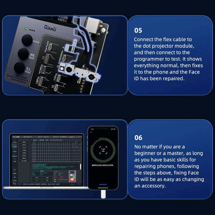 QianLi iCopy Plus Specialized Face ID Recovery and Activation Board for iPhone X to 14 Series - Repair Programmer by QIANLI | Online Shopping South Africa | PMC TechLife | Buy Now Pay Later Mobicred