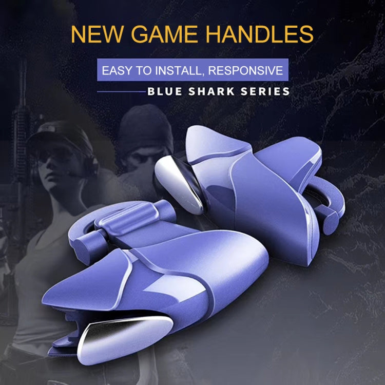 Blue Shark Shark Eat Chicken Game Auxiliary Handle(blue) - Handle Shooter by PMC TechLife | Online Shopping South Africa | PMC TechLife
