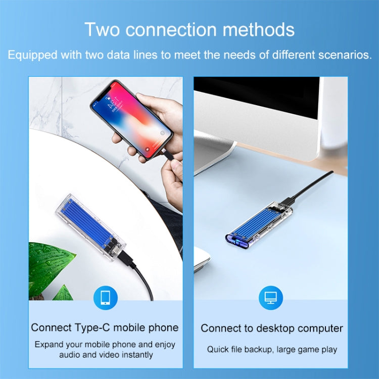 ORICO TCM2M-C3 M.2 SSD Dual Protocol Hard Disk Case - HDD Enclosure by ORICO | Online Shopping South Africa | PMC TechLife