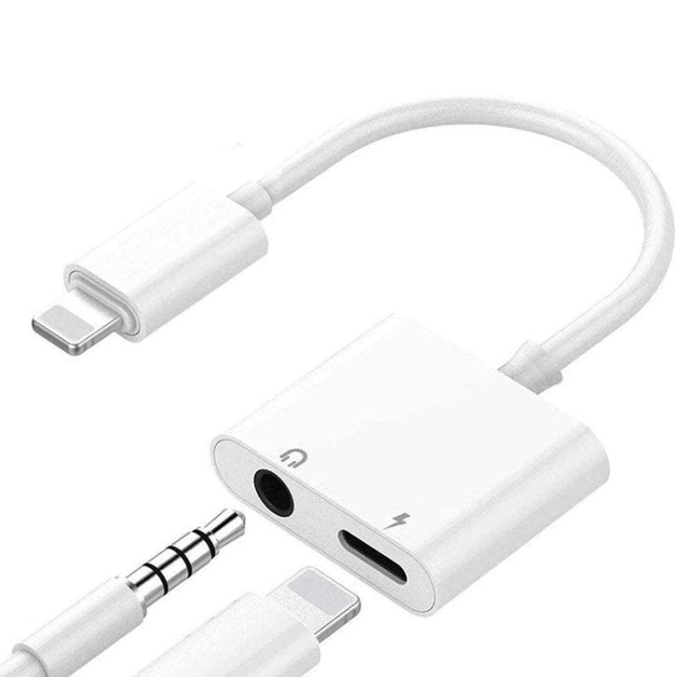 ZS-KL21804 2 in 1 8 Pin to 3.5mm Audio + 8 Pin Charging Interface, Earphone Adapter, Suitable for All IOS Systems - Earphone Adapter by PMC Jewellery | Online Shopping South Africa | PMC Jewellery