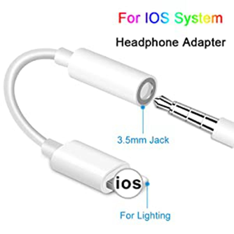 Zs-kl21836 2 PCS 8 Pin to 3.5mm Earphone Adapter Audio Adapter, Compatible with IOS 13 System - Earphone Adapter by PMC TechLife | Online Shopping South Africa | PMC TechLife
