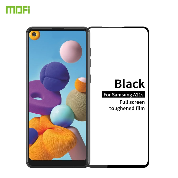 For Samsung Galaxy A21S MOFI 9H 2.5D Full Screen Tempered Glass Film(Black) - Galaxy Tempered Glass by MOFI | Online Shopping South Africa | PMC TechLife | Buy Now Pay Later Mobicred
