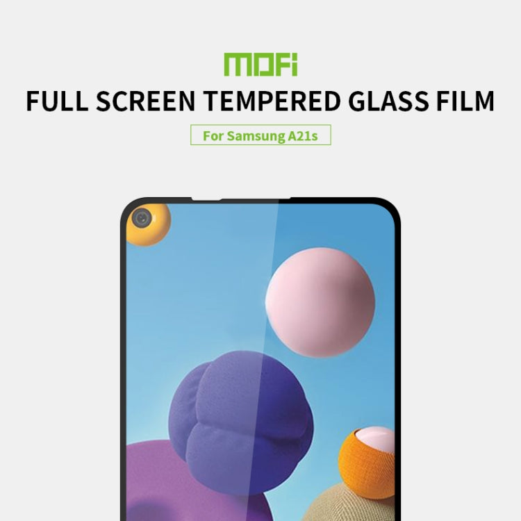 For Samsung Galaxy A21S MOFI 9H 2.5D Full Screen Tempered Glass Film(Black) - Galaxy Tempered Glass by MOFI | Online Shopping South Africa | PMC TechLife | Buy Now Pay Later Mobicred
