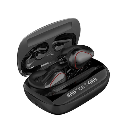 T20 TWS Bluetooth 5.0 Touch Wireless Bluetooth Earphone with Three LED Battery Display & Charging Box, Support Call & Voice Assistant(Black) - TWS Earphone by PMC Jewellery | Online Shopping South Africa | PMC Jewellery
