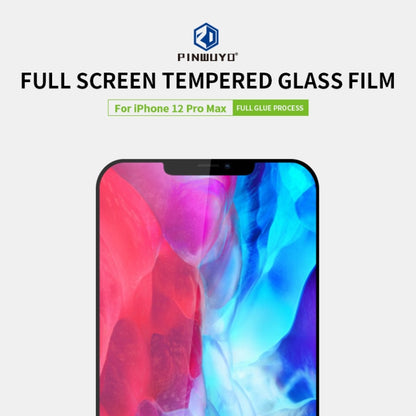 For iPhone 12 Pro Max PINWUYO 9H 2.5D Full Screen Tempered Glass Film(Black) - iPhone 12 Pro Max Tempered Glass by PINWUYO | Online Shopping South Africa | PMC Jewellery | Buy Now Pay Later Mobicred