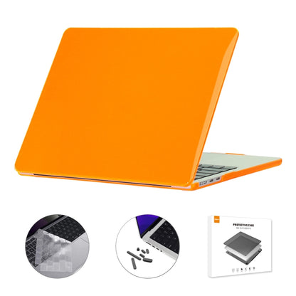 For MacBook Air 13.6 2022 A2681 US Version ENKAY 3 in 1 Crystal Laptop Case with TPU Keyboard Film / Anti-dust Plugs (Orange) - MacBook Air Cases by ENKAY | Online Shopping South Africa | PMC Jewellery