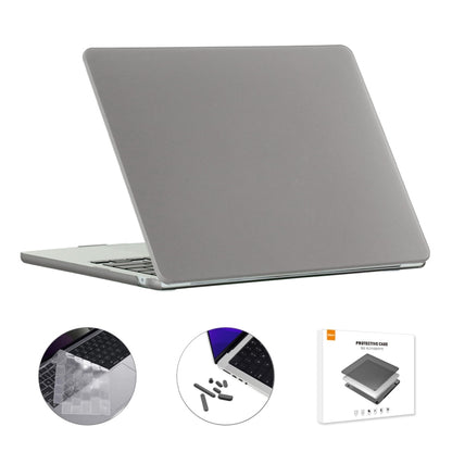 For MacBook Air 13.6 2022/2024 A2681 M2 / A3113 M3 US Version ENKAY 3 in 1 Matte Laptop Case with TPU Keyboard Film / Anti-dust Plugs (Grey) - MacBook Air Cases by ENKAY | Online Shopping South Africa | PMC Jewellery | Buy Now Pay Later Mobicred