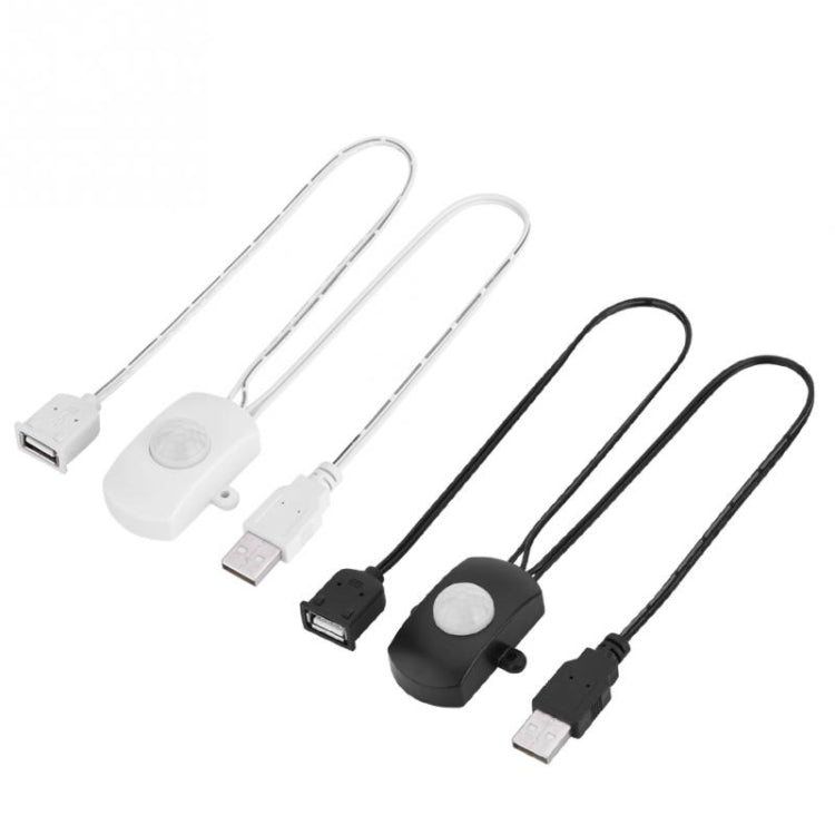 DC 5V/12V/24V USB Body Infrared PIR Motion Sensor Switch Human Motion Sensor Detector Switch For LED Light Strip(Black) - Sensor LED Lights by PMC TechLife | Online Shopping South Africa | PMC TechLife | Buy Now Pay Later Mobicred