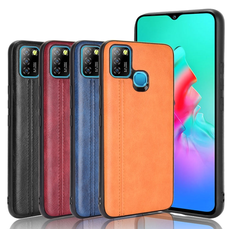 For Infinix Smart 5 Shockproof Sewing Cow Pattern Skin PC + PU + TPU Case(Red) - Infinix Cases by idewei | Online Shopping South Africa | PMC TechLife | Buy Now Pay Later Mobicred