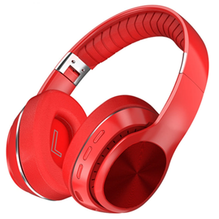 VJ320 Bluetooth 5.0 Head-mounted Foldable Wireless Headphones Support TF Card with Mic(Red) - Headset & Headphone by PMC TechLife | Online Shopping South Africa | PMC TechLife