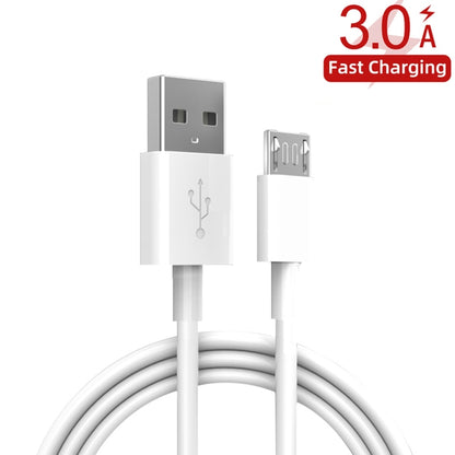 YSY-310QC18W QC3.0 Dual Port USB Car Charger + 3A USB to Micro USB Data Cable, Cable Length: 1m(White) - Car Charger by PMC Jewellery | Online Shopping South Africa | PMC Jewellery