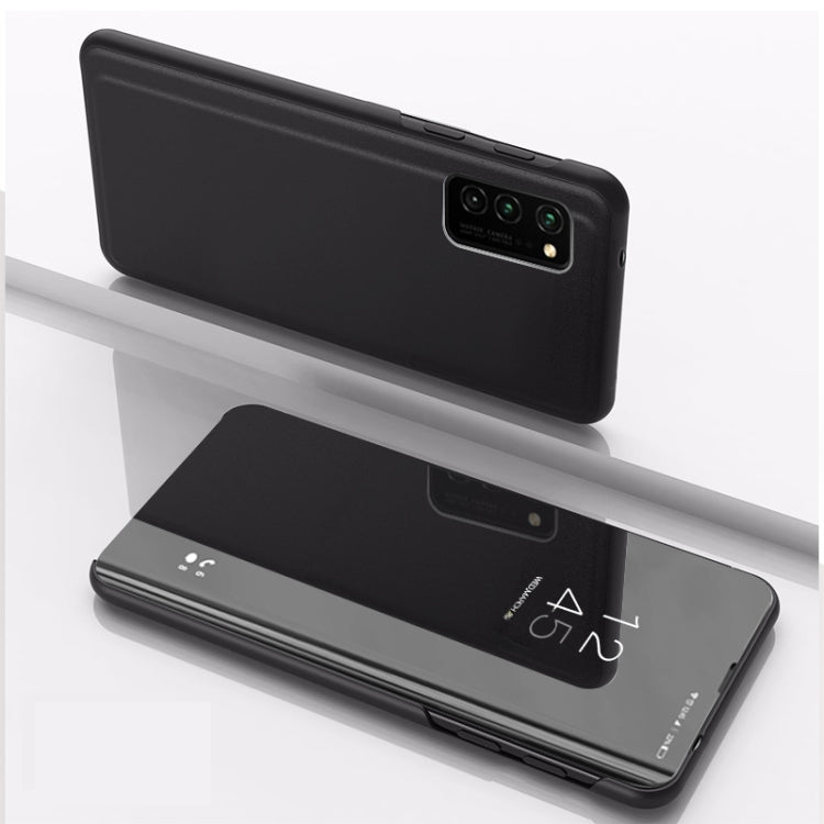 For Samsung Galaxy A52 5G/4G Plated Mirror Horizontal Flip Leather Case with Holder(Black) - free shipping - PMC TechLife - Order now!
