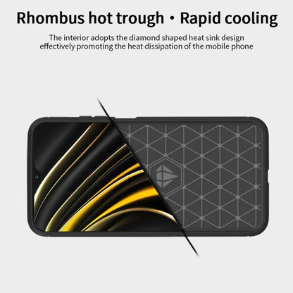 For Xiaomi Poco M3 / Redmi 9T MOFI Gentleness Series Brushed Texture Carbon Fiber Soft TPU Case(Grey) - Xiaomi Cases by MOFI | Online Shopping South Africa | PMC Jewellery | Buy Now Pay Later Mobicred