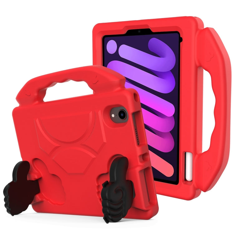 For iPad mini 6 / mini 2024 Children EVA Shockproof Tablet Case with Thumb Bracket(Red) - iPad mini 6 Cases by PMC TechLife | Online Shopping South Africa | PMC TechLife | Buy Now Pay Later Mobicred