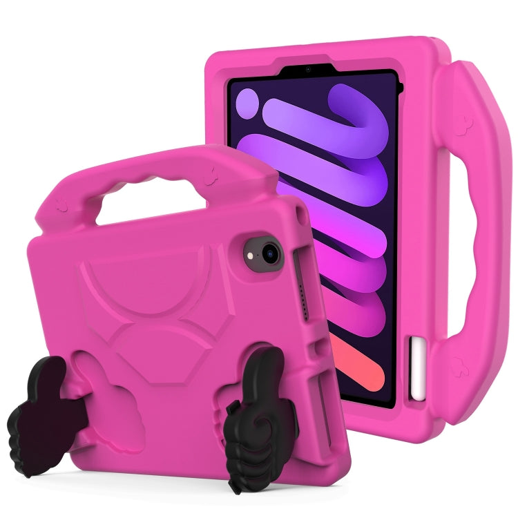 For iPad mini 6 / mini 2024 Children EVA Shockproof Tablet Case with Thumb Bracket(Rose Red) - free shipping - PMC TechLife - Order now!