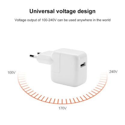 12W USB Charger + USB to 8 Pin Data Cable for iPad / iPhone / iPod Series, EU Plug - USB Charger by PMC Jewellery | Online Shopping South Africa | PMC Jewellery | Buy Now Pay Later Mobicred