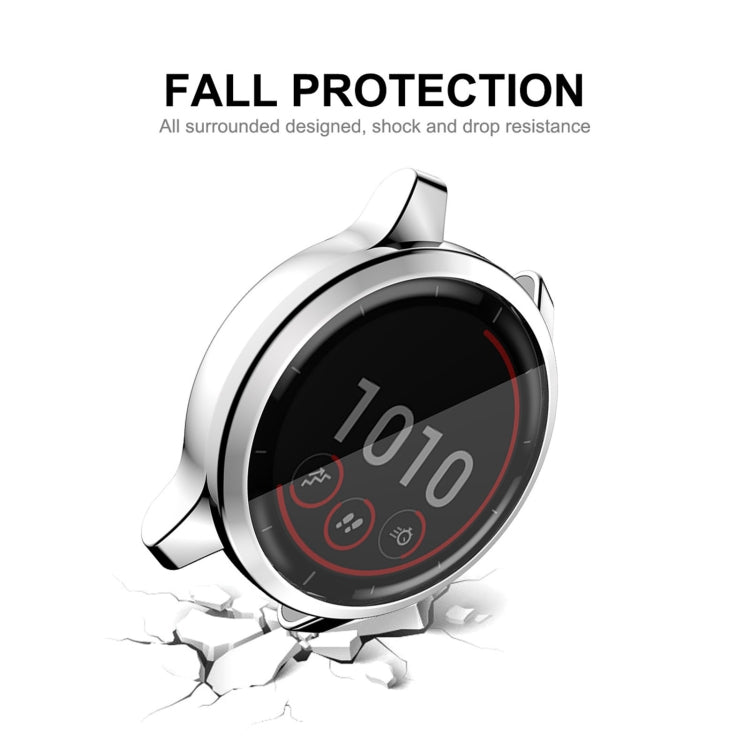 Compatible with Garmin Venu 2S 40mm / Vivoactive 4S 40mm ENKAY Hat-Prince Full Coverage Electroplate TPU Soft Case(Silver) - free shipping - PMC TechLife - Order now!