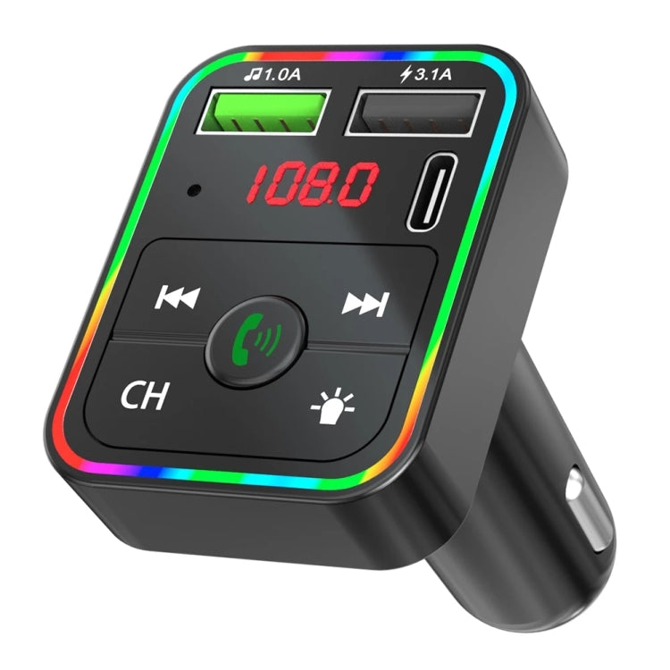 F2 Car FM Transmitter MP3 USB Charger Player with LED Backlight FM Transmitter with Bluetooth Transmitter Car Player Kit - Bluetooth Car Kits by PMC Jewellery | Online Shopping South Africa | PMC Jewellery