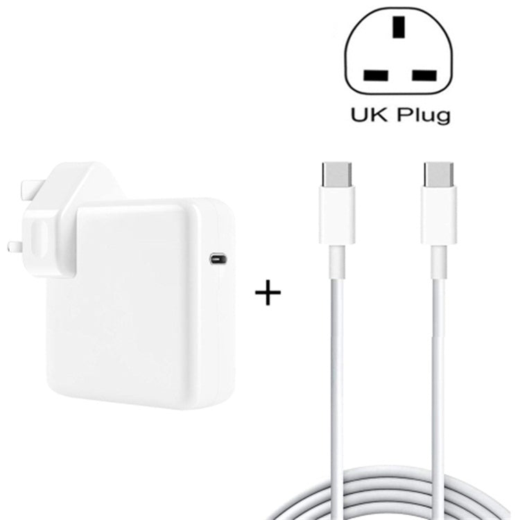 96W USB-C / Type-C Power Adapter Portable Charger with 1.8m USB-C / Type-C to USB-C / Type-C Charging Cable, UK Plug - USB Charger by PMC TechLife | Online Shopping South Africa | PMC TechLife